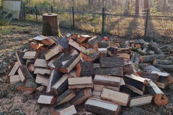 Fendage de bois mise en stère